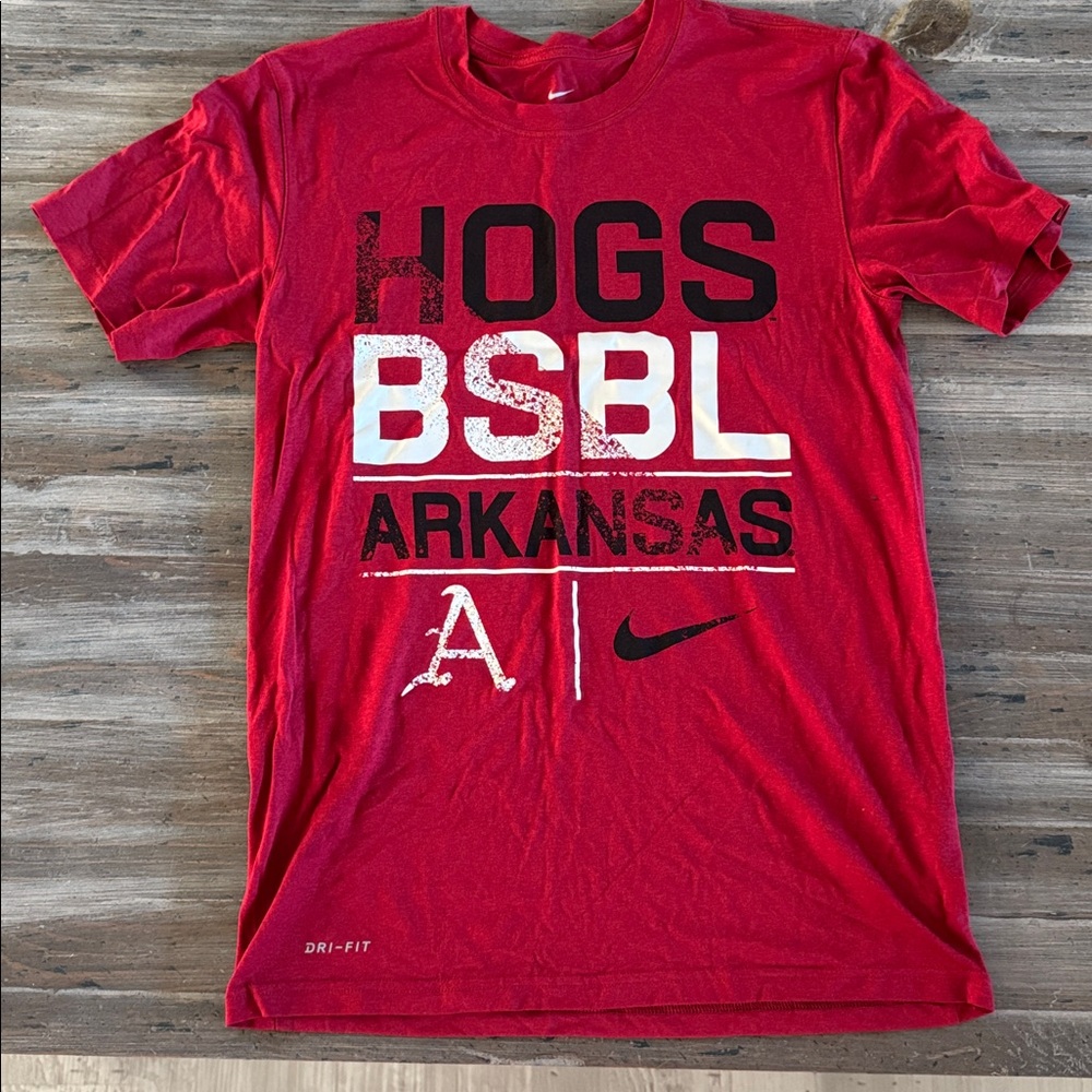 Nike Dri-Fit Red Arkansas Arkansas Razorbacks Baseball T-Shirt